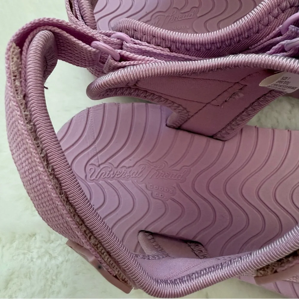 NEW Universal Thread Pink Lavender Velcro Sandals Rubber Sole Target